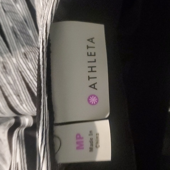 NWOT ATHLETA KIKI SWIM DRESS BLK/WHITE/GREY  W/ADJ STRAPS&BUILT IN BRA - Picture 8 of 11